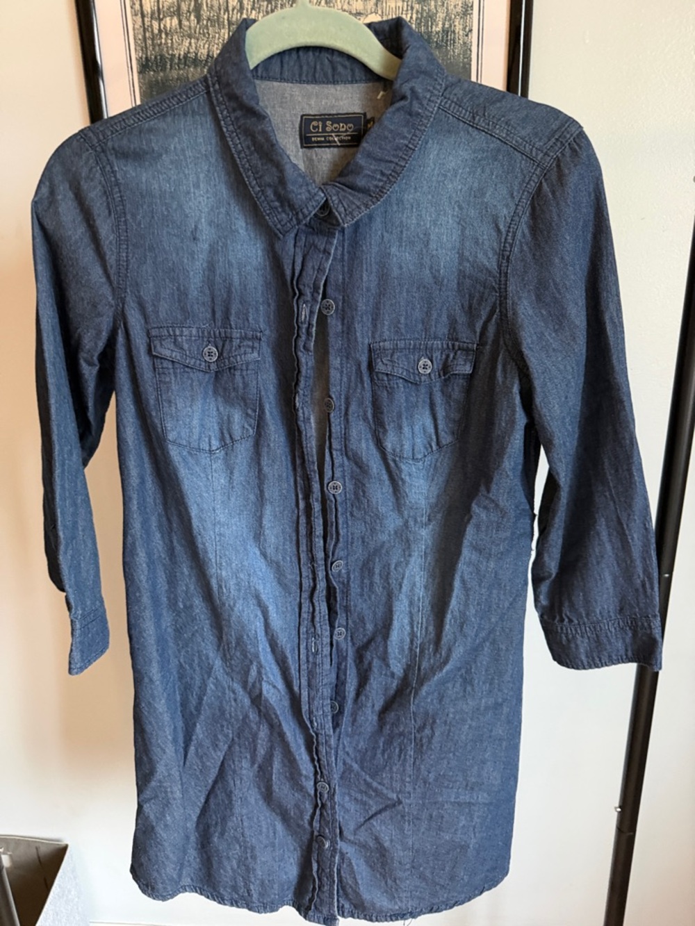 Ci Sono Denim Shirt in Dark Blue